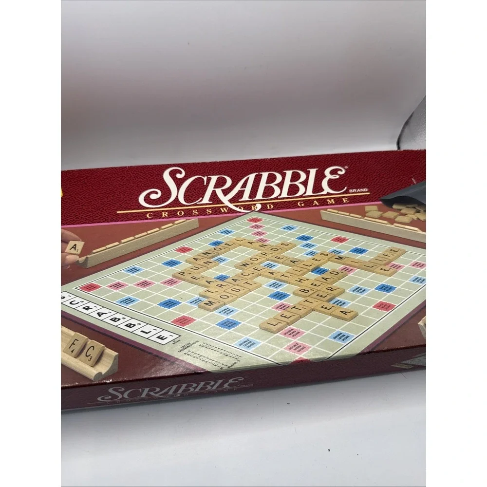 Vintage Milton Bradley Scrabble Crossword Game 1989 Complete See Desc